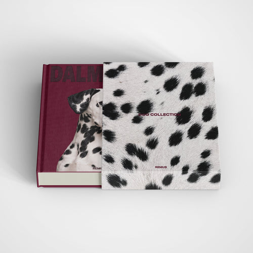 Dalmatian slipcase in deep bordeaux linen — REMUS Collection