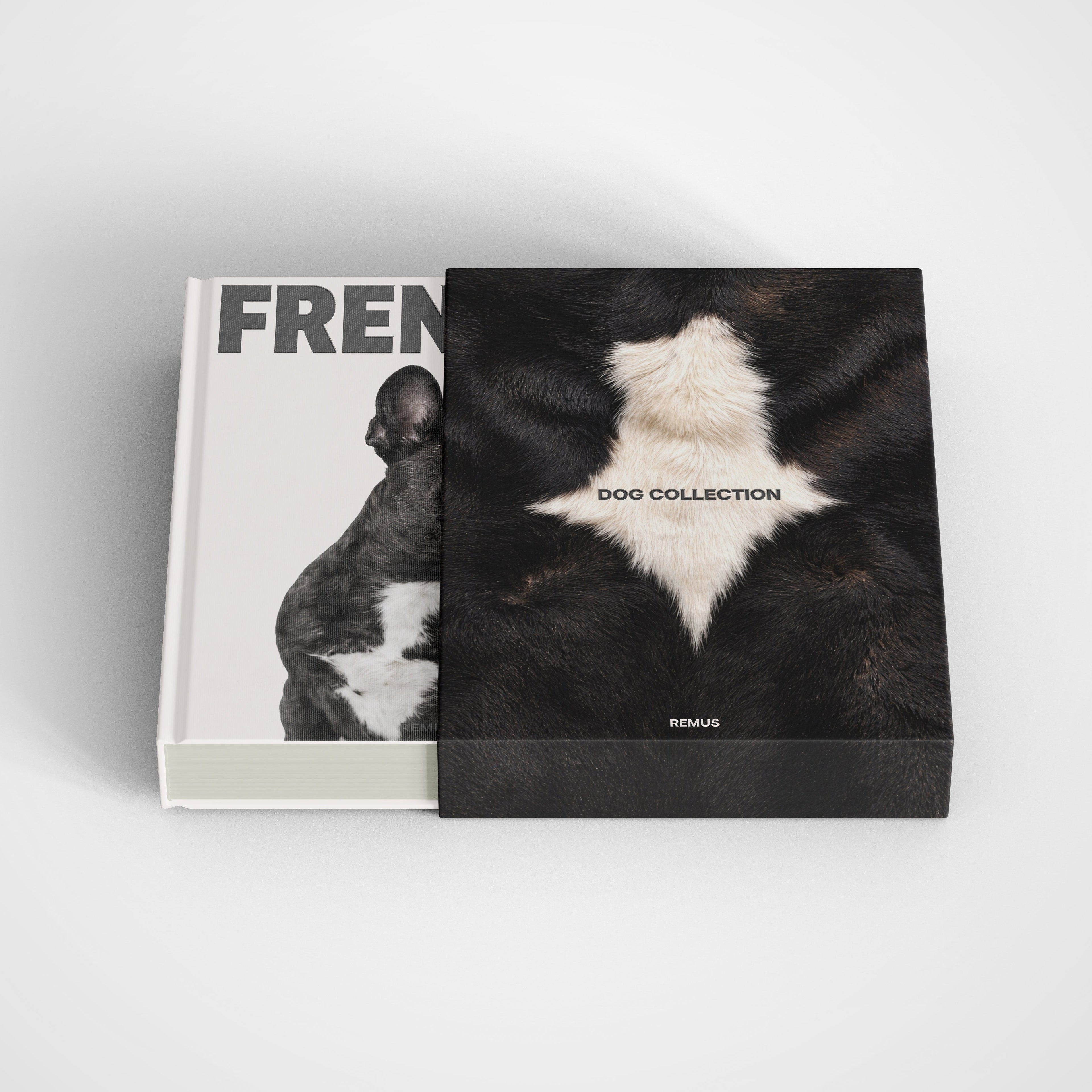 Frenchie slipcase in ivory linen — REMUS Collection